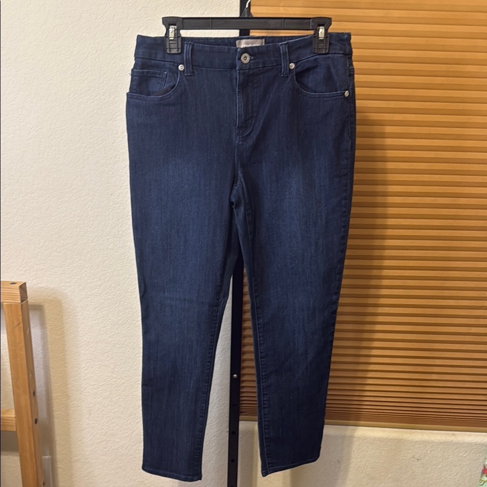 Chico's Dark Blue Ankle Jeans Size 0